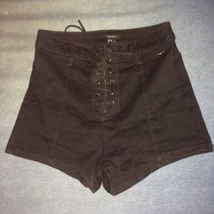 Black high waisted shorts