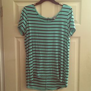 Teal & Black High/Low Top