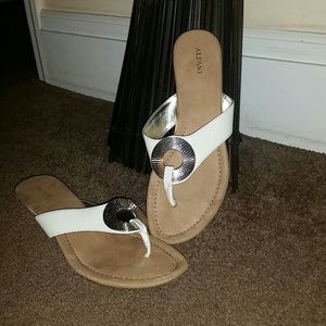 Cute White Thong Sandals