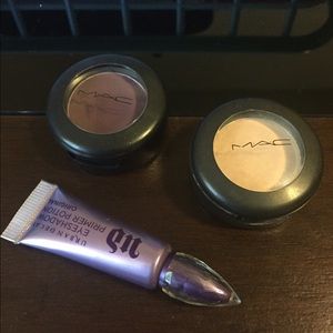Mac Cosmetics eyeshadows + sample primer potion