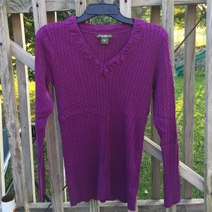 Purple long sleeve sweater