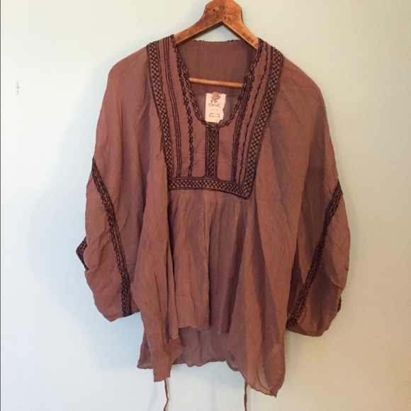 Free People One boho peasant top