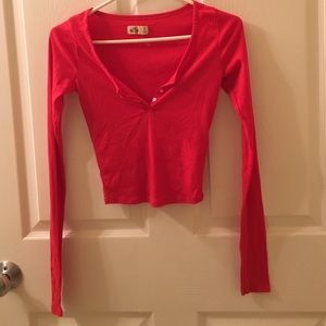 Long sleeve ribbed crop top