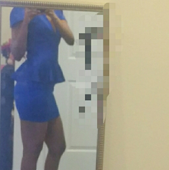 Royal blue Peplum Dress