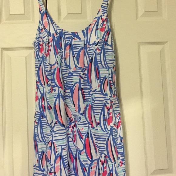 Lilly Pulitzer Red Right Return Sailboat dress