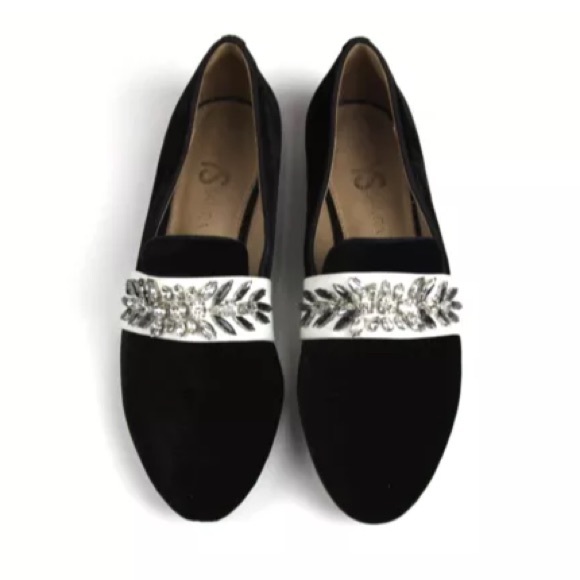 Yosi Samra YS Preslie stud Black Gold shoes sz 6