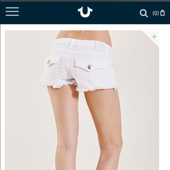 True Religion Joey Cutoff shorts size 25