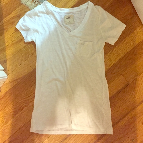 Hollister white pocket tee
