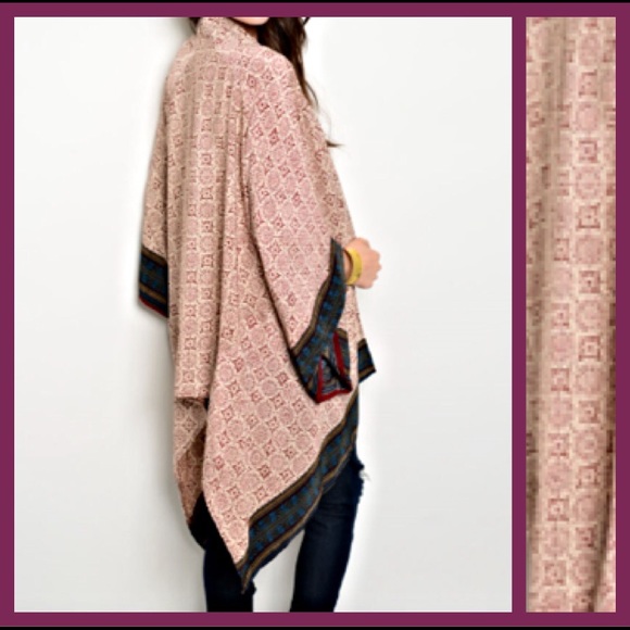 Luxurious Wine & Tan Tribal Kimomo SM LAST ONE - Picture 2 of 4