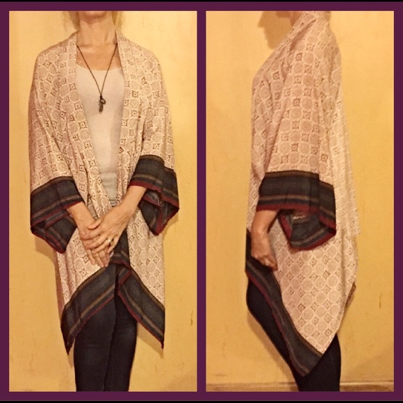 Luxurious Wine & Tan Tribal Kimomo SM LAST ONE - Picture 3 of 4