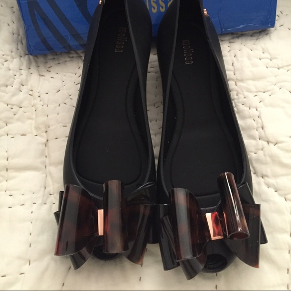 Melissa Ultra Girl Sweet bow peep toe flats