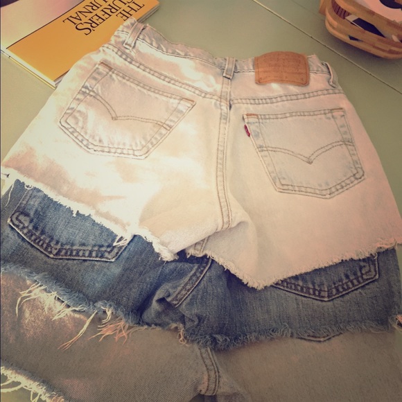 3 Pairs of Vintage High Waisted Levi's Jean Shorts