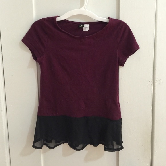 H&M Tops - H&M Maroon Peplum Top