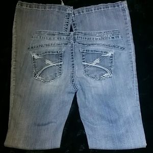 Bell Bottom Silver Jeans
