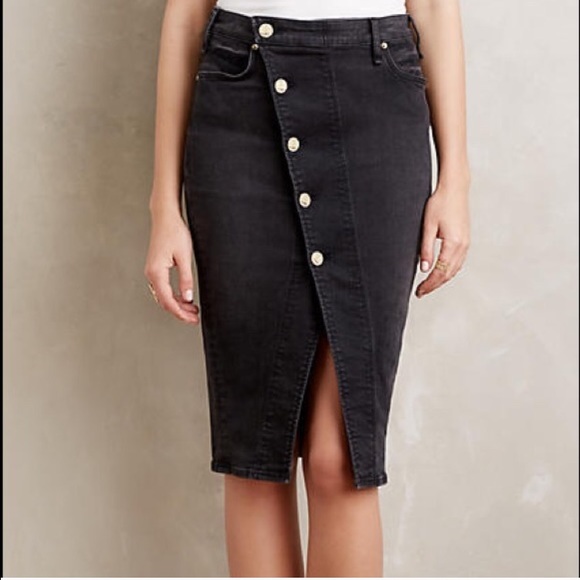 Anthropologie Denim Wrap Skirt - Picture 2 of 4