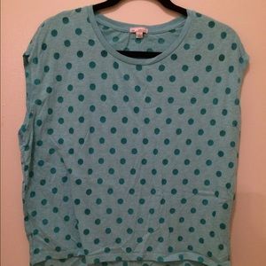 Green polka dot tee
