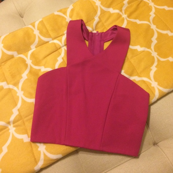 Express pink crop top
