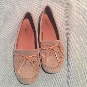 Lucky brand grey suede moccasins