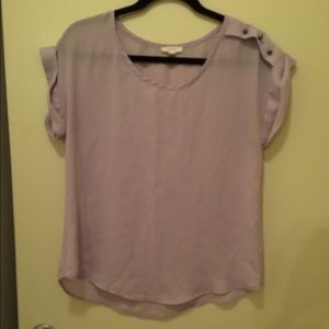 Sheer purple top