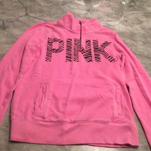 Zebra Print PINK 1/4 Zip