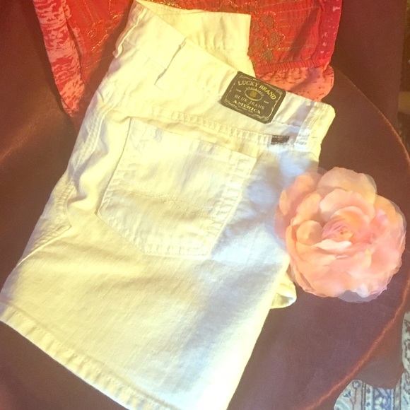 White Mini Jean Skirt