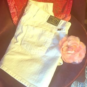 White Mini Jean Skirt