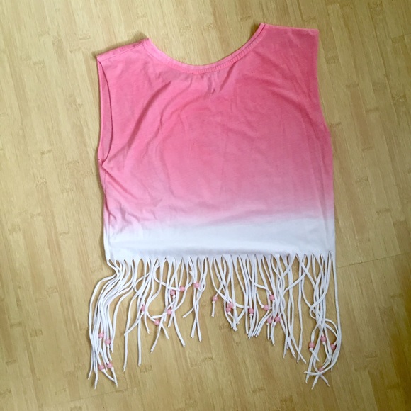 Beaded Tassle Yin-Yang Crop Top - Picture 2 of 4