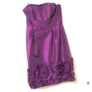 Purple Strapless Dress