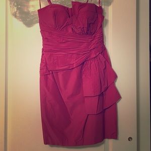 Strapless pink dress