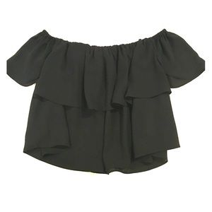 TOPSHOP ruffle crop top