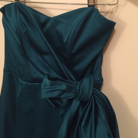 Deep teal mini dress Size 3 with pockets! Straples - Picture 2 of 4