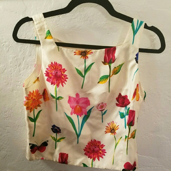 Ann Taylor Floral Silk Top