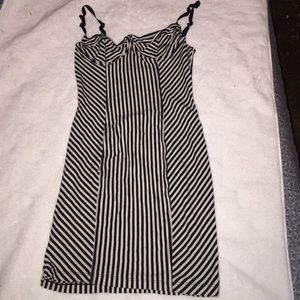 American apparel b and w striped bustier tank sz L