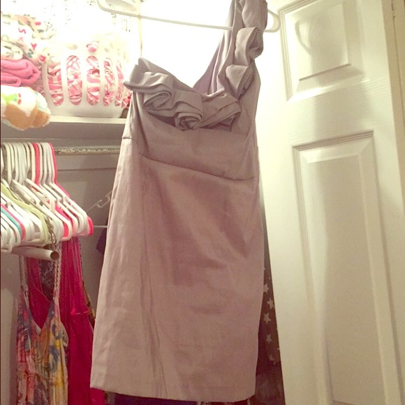 Grey one shoulder formal dress! Size 8!