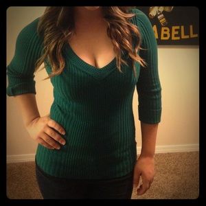 Emerald green stretchy sweater