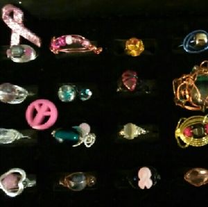 Handmade Wire Wrapped Gemstone/Beaded Rings
