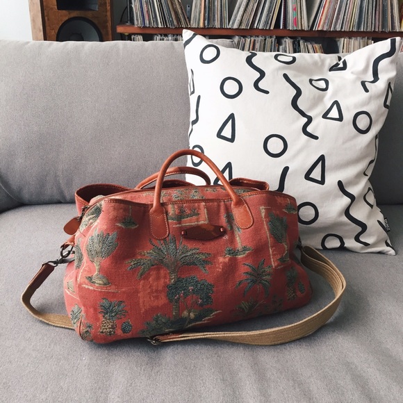 Vtg Tommy Bahama Palm/ Pineapple mini weekender