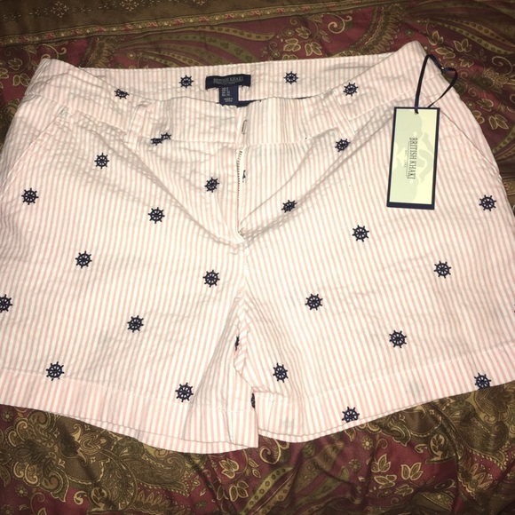 Pink and white pin stripe shorts