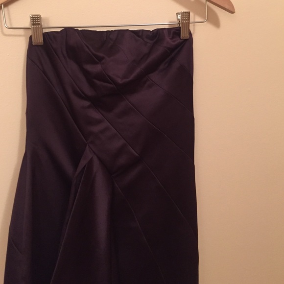 The Limited Dark Purple Strapless Dress size 0 - Picture 2 of 4