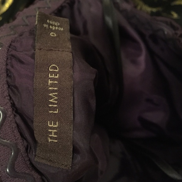The Limited Dark Purple Strapless Dress size 0 - Picture 3 of 4