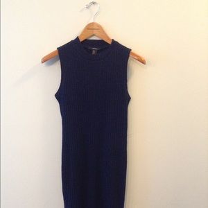 Blue midi dress