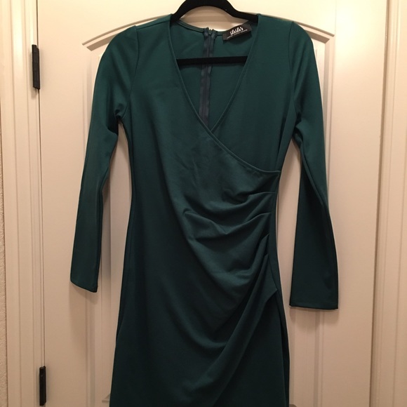 Lulu wrap dress; asymmetrical slit