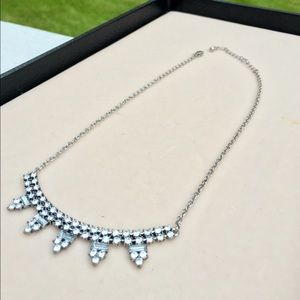 CZ Stone Necklace on Silver Chain