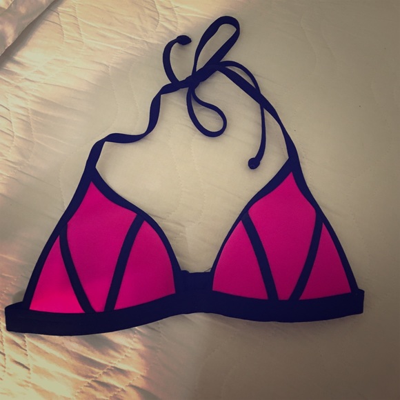 Victoria's Secret pink triangle swim top