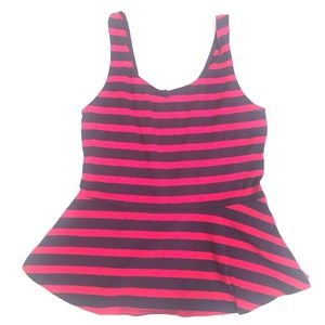 Express Striped Peplum Top
