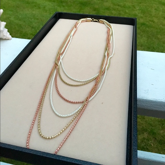 Layered Chain Waterfall Necklace