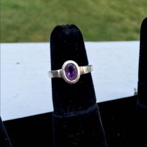 Silpada- Sterling Silver Amethyst Stone Ring