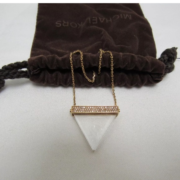 Michael Kors Jewelry - MICHAEL KORS Gold Long Triangle Pendant Necklace