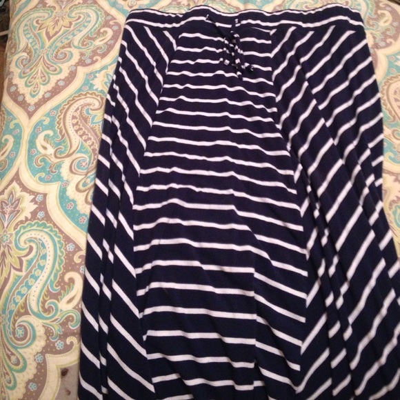 plus size striped maxi skirt