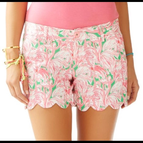 Lily Pulitzer NWOT pink colony scalloped shorts